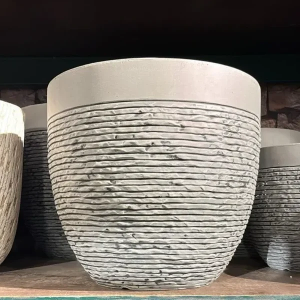 Grey Fiber Clay Pot