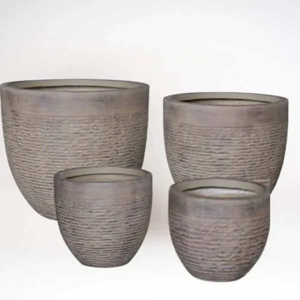 Brown Fiber Clay Pot